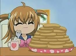 kirarin eats pancakes